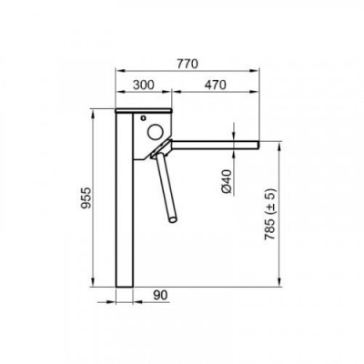 Двоспрямований турнікет-трипод Came 500 E з функцією антипаніка